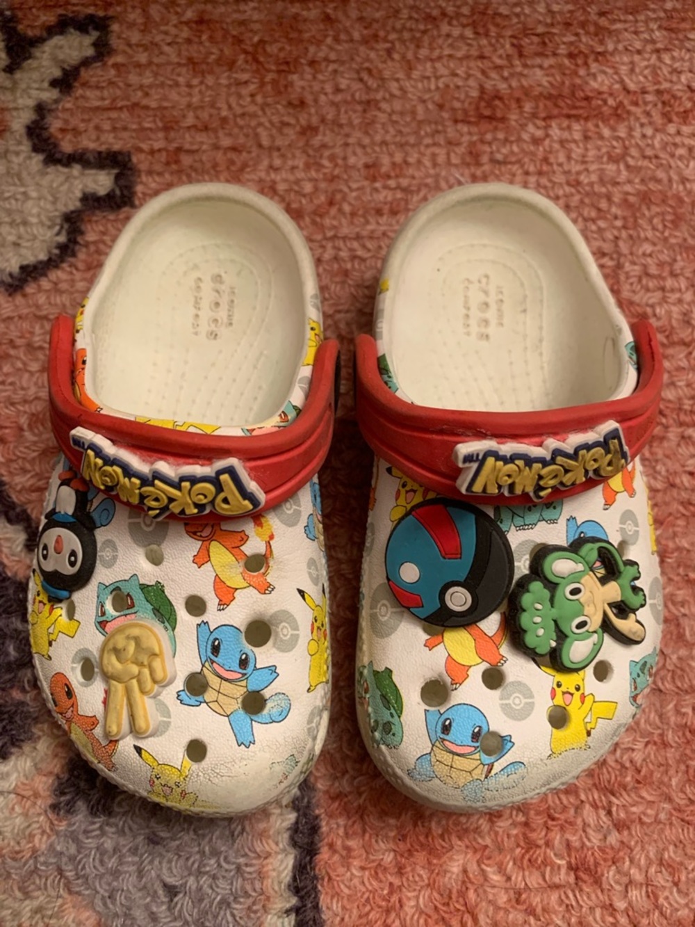 Pokémon X Crocs Size 7 Toddler Kids Shoes Great Condition